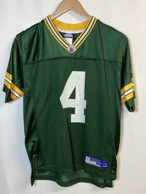 Boy’s REEBOK NFL GREEN BAY PACKERS Brett Favre #4 Jersey Size 14-16